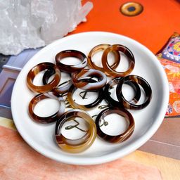 Кольцо из Агата цельное 17,5р.