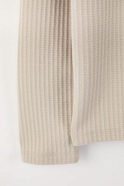 Tas Relaxed Kesim Waffle Dokulu Polo Yaka Sweatshirt TMNAW26SW00058 - Trendyolmilla фото 3