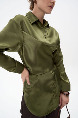 Рубашка Ямина (оливковый/уценка)