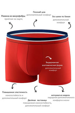 Мужские трусы BBM60 Красный