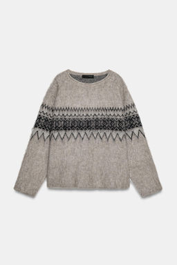JACQUARD KNIT JUMPER WITH BRUSHED EFFECT - Zara фото 6