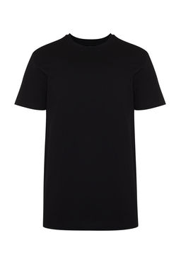 Siyah Regular/Normal Kesim Yaz? Bask?l? Nak?sl? %100 Pamuklu K?sa Kol T-Shirt TMNSS24TS00133 - Trendyolmilla фото 8