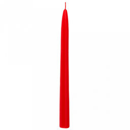Свеча "Коническая" д1,85см, h24см, парафин, красный, время горения 7 часов, 52гр (Россия)