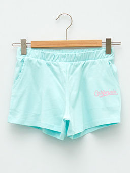 Beli Lastikli Bask?l? K?z ?ocuk ?ort