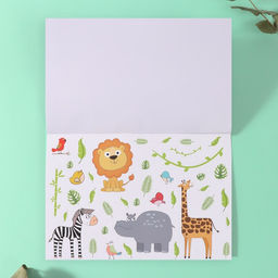 Наклейки в книжке «Животные», 5 фонов, 20.7×14.2 см