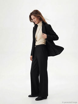 Standart Fit Toka Detayl? Kad?n Pantolon