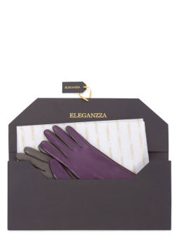 Перчатки женские ш+каш. TOUCH F-IS0065 d.violet/d.grey - Eleganzza фото 6