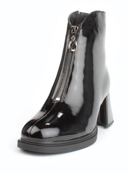 04-M3-H247 BLACK Ботильоны зимние женские (натуральная кожа, натуральный мех)