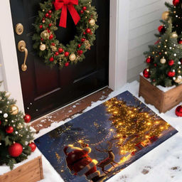 Придверный, универсальный и очень красивый коврик, противоскользящий, 40х60см