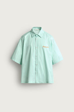 CAMISA BOXY FIT GR?FICOS ESTAMPADOS / Verde - Zara фото 7