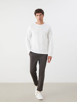 Bisiklet Yaka Uzun Kollu Erkek Ti??rt