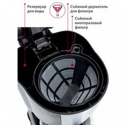 Кофеварка эл.DELTA LUX 600 Вт, 600мл арт. DL-8161