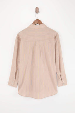 Kahverengi Cizgili Dokuma Gomlek TWOSS26GO00148 - Trendyolmilla фото 7