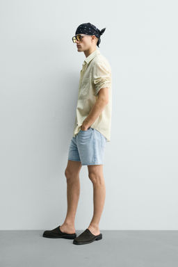 BERMUDA DENIM RELAXED FIT / Azul claro