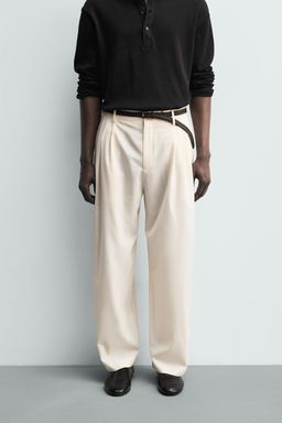 PLEATED WOOL BLEND TROUSERS - Zara фото 2