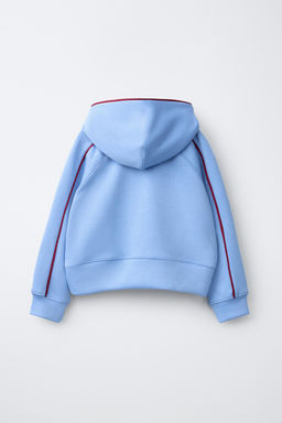 SUDADERA CAPUCHA CONTRASTE / Azul claro - Zara фото 3