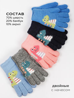 Перчатки детские Kim Lin - Соль&перец фото 5