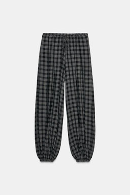 ZW COLLECTION CHECKED BLOOMER TROUSERS - Zara фото 2