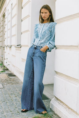 Z1975 HIGH-WAIST WIDE-LEG JEANS - Zara фото 2
