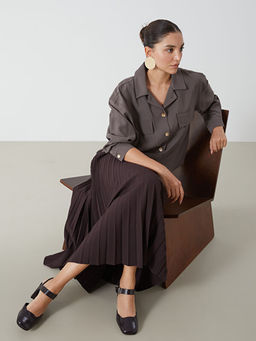 Beli Lastikli Kad?n Pileli Etek