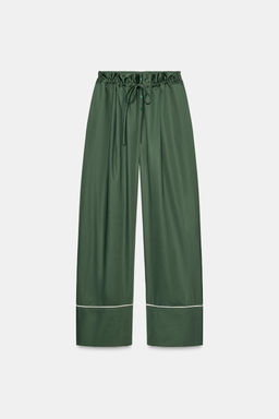 POPLIN TROUSERS WITH CONTRASTING DETAILS - Zara фото 3