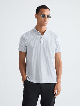 Hakim Yaka ?izgili Erkek Ti??rt