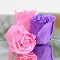 Мыльные розочки, фиолетовые и розовые, набор 11 шт. - SB BEAUTY фото 5