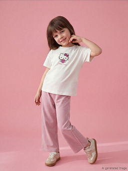 Hello Kitty Bask?l? K?z ?ocuk Ti??rt ve Pantolon