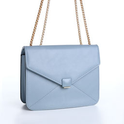 Сумка женская мессенджер на магните, 20×6×13 см, голубая