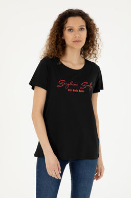 U. S. Polo Assn / Женская черная футболка - U.s. polo assn фото 8