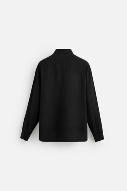 VISCOSE-LINEN SHIRT WITH TIE - Zara фото 7