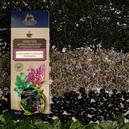 Иван-чай ферментированный крупнолистовой с листьями и ягодами смородины / 40г - Территория тайги фото 3