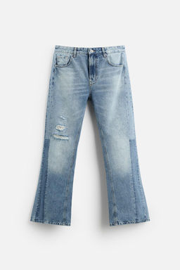 RIPPED FLARE FIT JEANS - Zara фото 6
