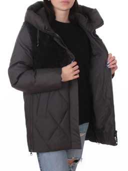 M-8800 DK. GRAY Куртка зимняя стеганная женская (150 гр. холлофайбер)