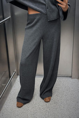 SOFT RIBBED TROUSERS - Zara фото 15