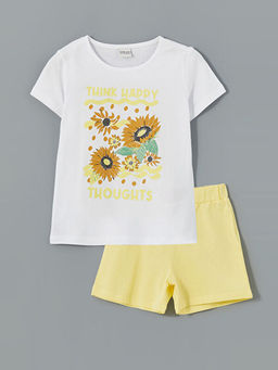 Bisiklet Yaka K?z ?ocuk Ti??rt ve ?ort