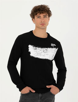 Siyah Regular Fit Sweatshirt