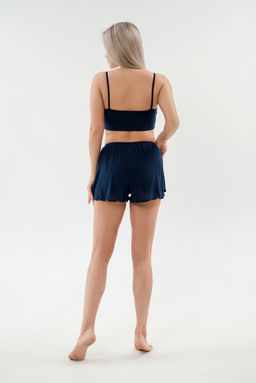 Пижама женская из бра и шорт из вискозы коллекция Лотос темно-синий - Амадэль фото 7