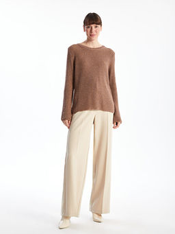 Bisiklet Yaka Ajurlu Kad?n Triko Kazak