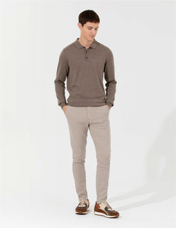 Vizon Melanj Slim Fit Polo Yaka Basic Triko Kazak - Pierre cardin фото 4