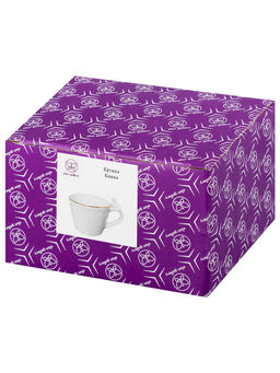 Кружка 300 мл 14*10*7,5 см Кошка белый с золотом, фарфор - Elan gallery фото 7