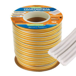 Уплотнитель резин.самокл.Е-проф. белый 9х4ммх150м