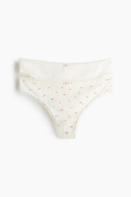 Pack de 2 bragas thong en pointelle - H&m фото 2