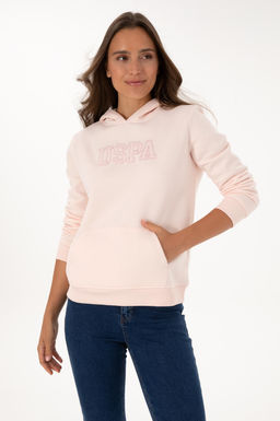 Kad_n A__k Pembe _ardonlu Kap__onlu Basic Sweatshirt - U.s. polo assn фото 3
