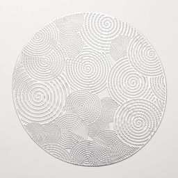 Цена за 12 шт. Салфетка сервировочная на стол Гипноз, d=38 см, цвет серебро - Simaland фото 5