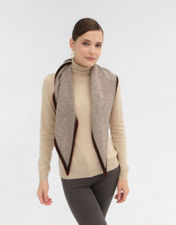 Шарф из пуха яка 09097 серый