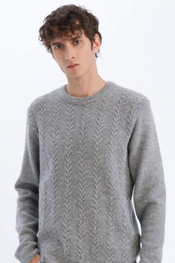 Standart Fit Bisiklet Yaka Triko Kazak - Defacto фото 2