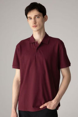 New Regular Fit K?sa Kollu Basic Duz Polo Tisort