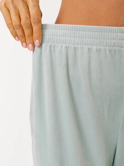 Пижама Кимоно+брюки из велюра OD-836-2 серо-зеленый