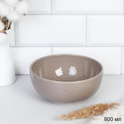 Тарелка глубокая суповая 800 мл / YF8003 / Мокко